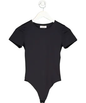 Babaton Black Contour Crew Short Sleeve Bodysuit UK S