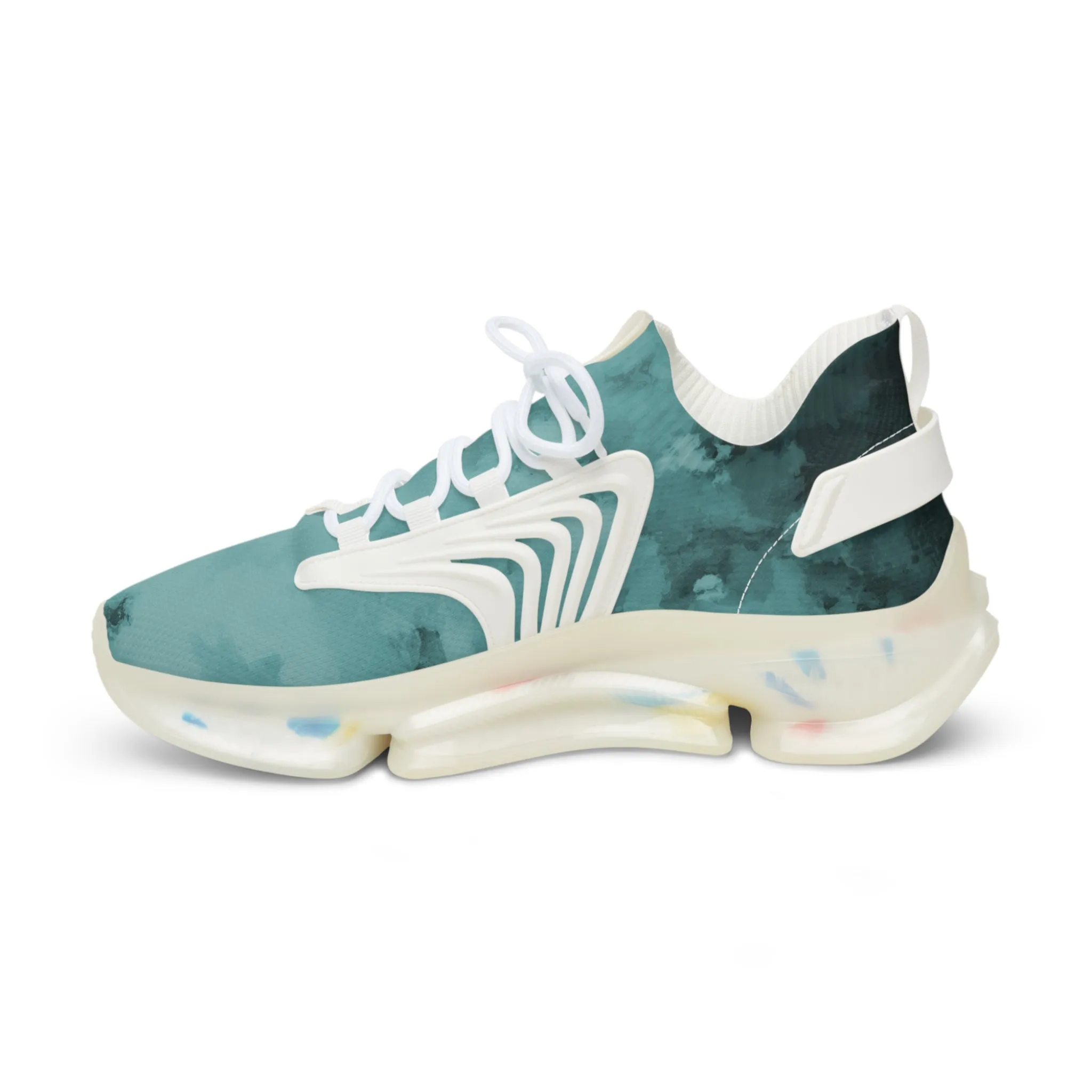 Blue Abstract Men's Mesh Sneakers, Blue Abstract Men's Sneakers Best Comfy Men's Mesh Sports Sneakers Shoes (US Size: 5-12)