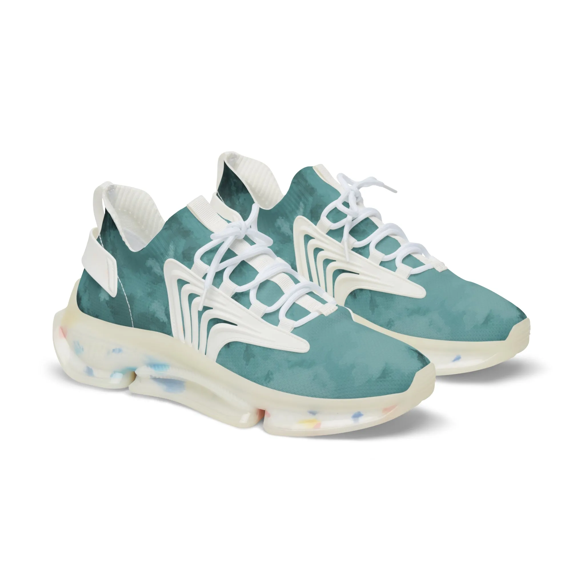 Blue Abstract Men's Mesh Sneakers, Blue Abstract Men's Sneakers Best Comfy Men's Mesh Sports Sneakers Shoes (US Size: 5-12)