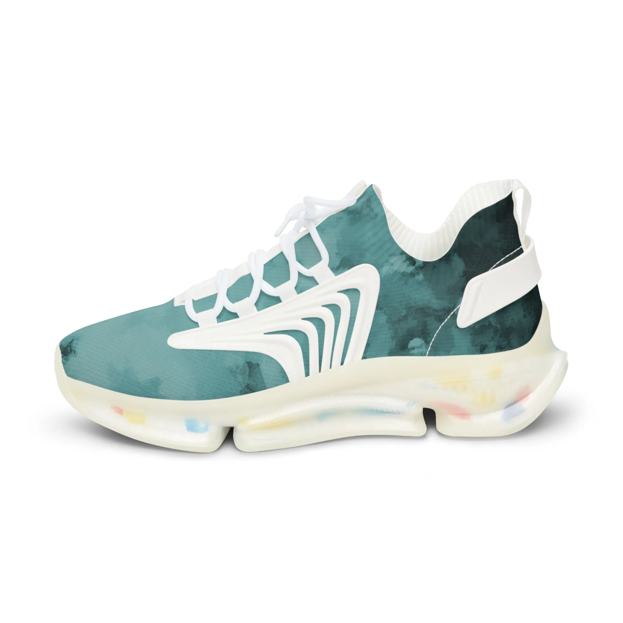 Blue Abstract Men's Mesh Sneakers, Blue Abstract Men's Sneakers Best Comfy Men's Mesh Sports Sneakers Shoes (US Size: 5-12)