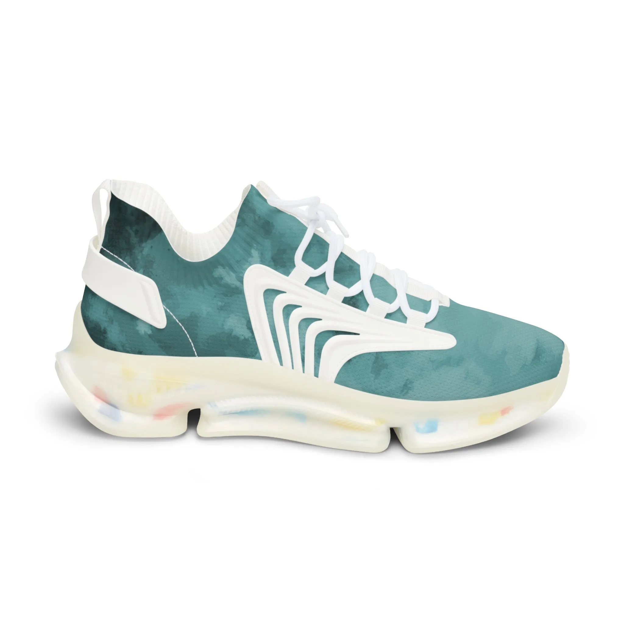 Blue Abstract Men's Mesh Sneakers, Blue Abstract Men's Sneakers Best Comfy Men's Mesh Sports Sneakers Shoes (US Size: 5-12)