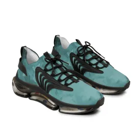 Blue Abstract Men's Mesh Sneakers, Blue Abstract Men's Sneakers Best Comfy Men's Mesh Sports Sneakers Shoes (US Size: 5-12)