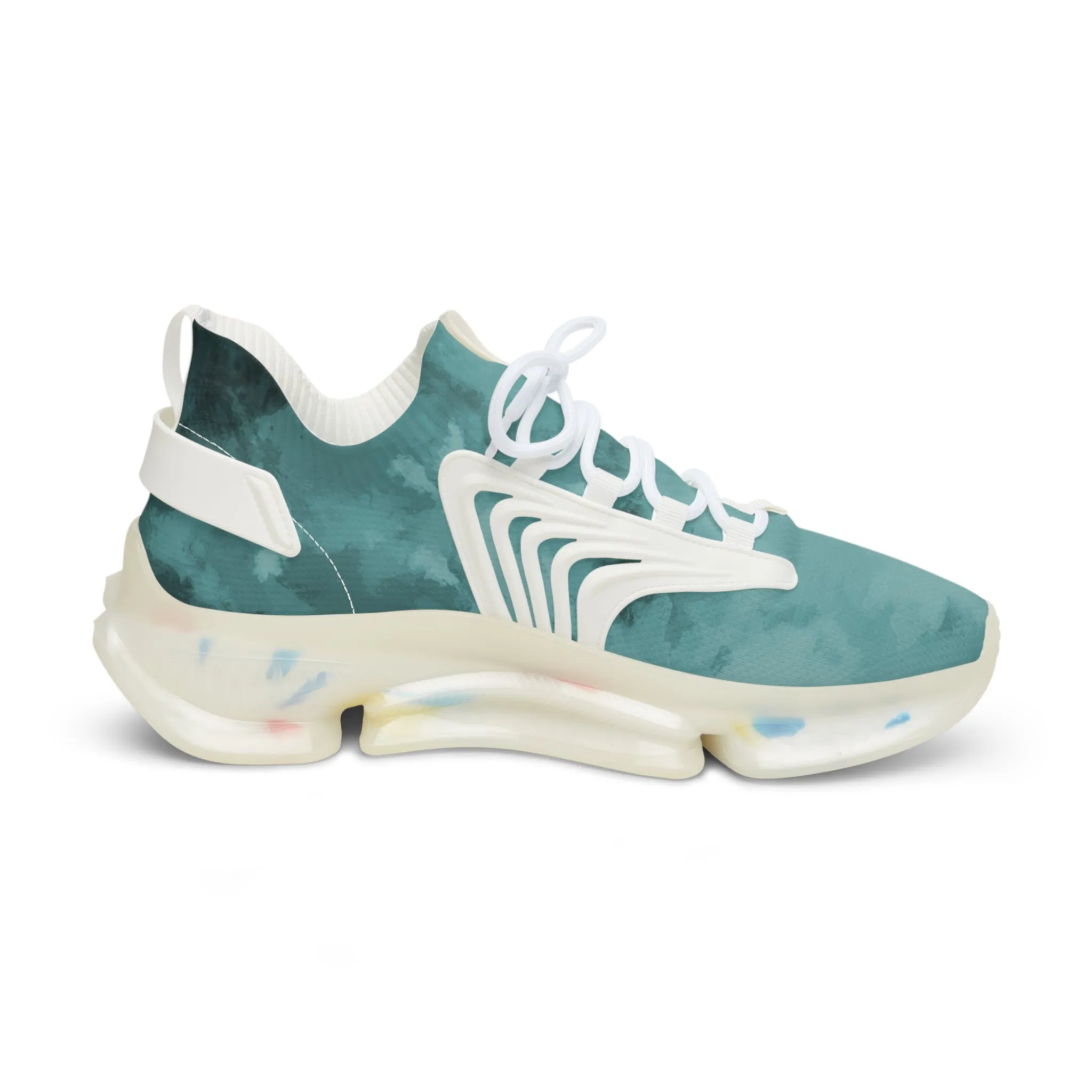 Blue Abstract Men's Mesh Sneakers, Blue Abstract Men's Sneakers Best Comfy Men's Mesh Sports Sneakers Shoes (US Size: 5-12)