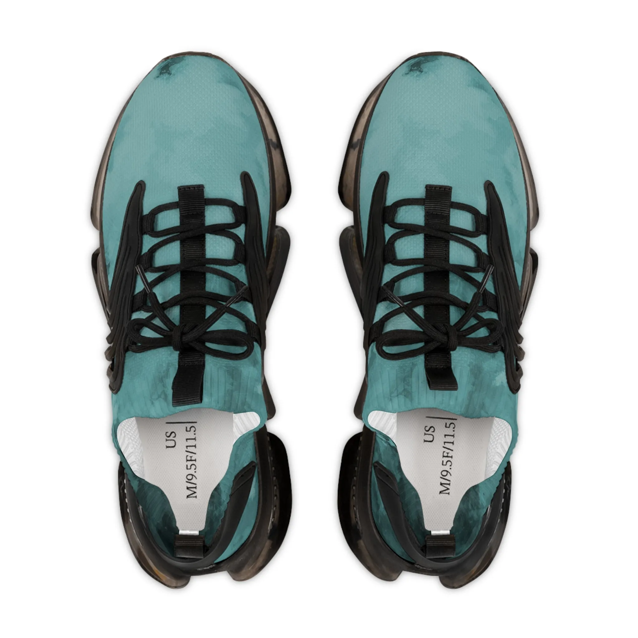 Blue Abstract Men's Mesh Sneakers, Blue Abstract Men's Sneakers Best Comfy Men's Mesh Sports Sneakers Shoes (US Size: 5-12)