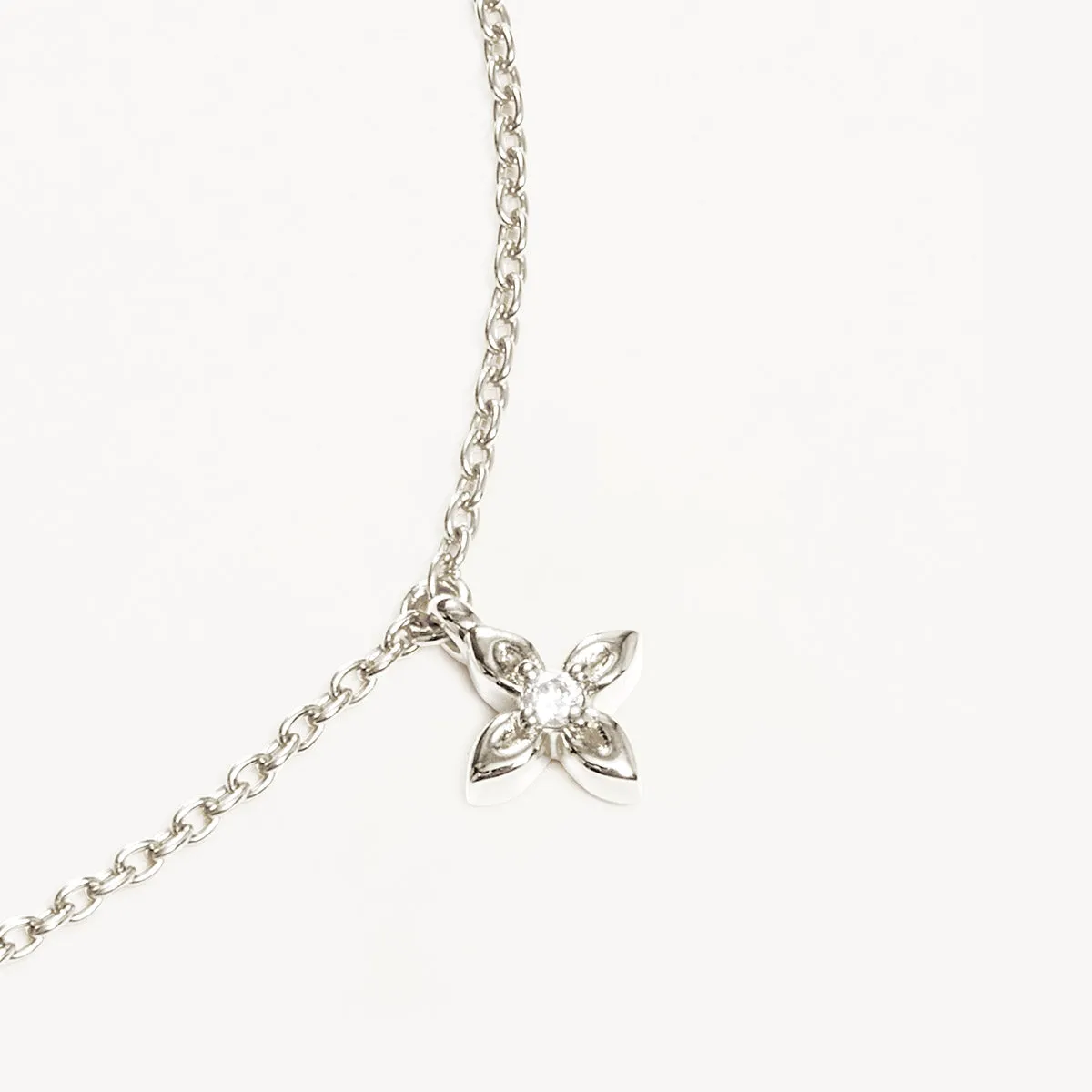 By Charlotte Live in Peace Bracelet, Silver