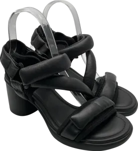 ecco Black Leather Heeled Strappy Sandals UK 4 EU 37 👠