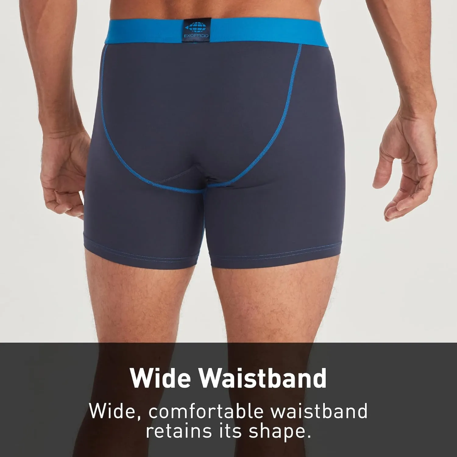 ExOfficio Men's Give-N-Go Sport 2.0 Boxer Brief 6 " Travel Underwear for Men, Breathable and Durable, Easy Clean
