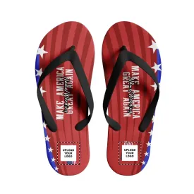 Holiday Gifts,Personalized Trump FlipFlop, Custom Flag, MAGA FlipFlop, Best Gift