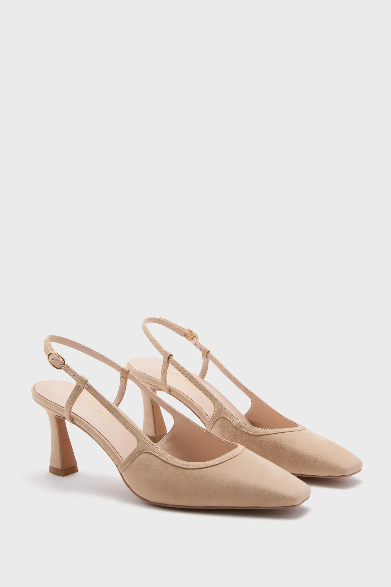 Nude Suede Lia Heels