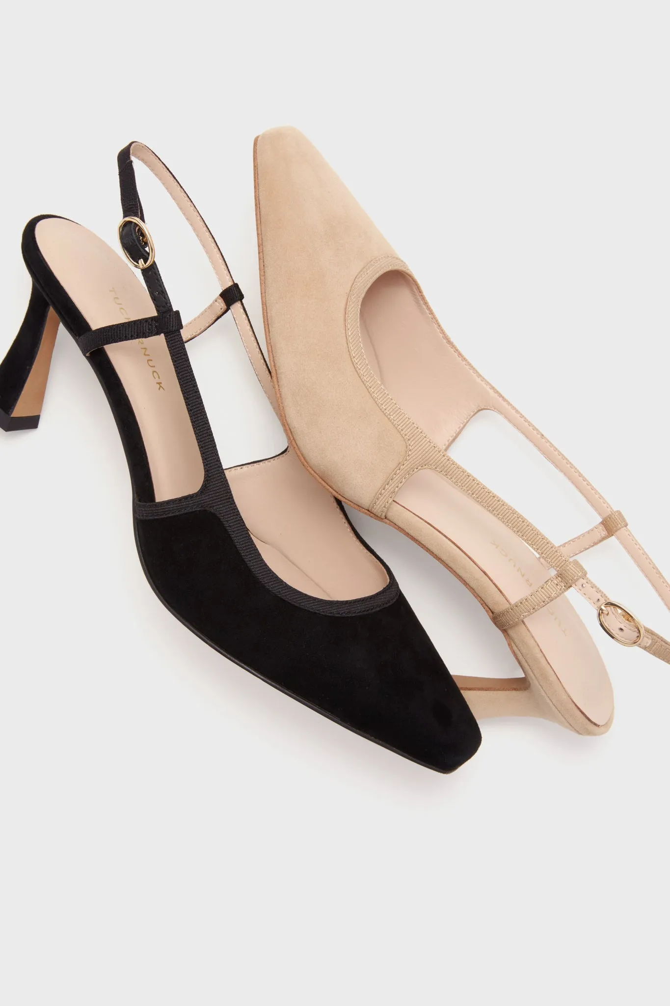 Nude Suede Lia Heels