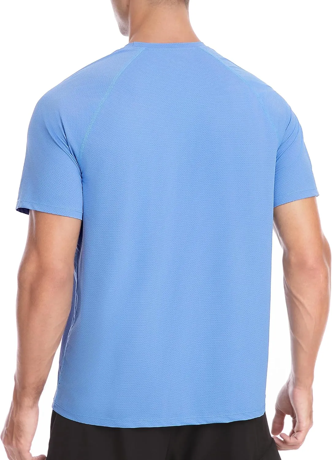 Roadbox Men's Rash Guard Short Sleeve, UPF 50  UV Sun Protection Water T-Shirts, Cool Dry Swim Shirts for Surf Beach Fishing