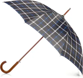 Totes Eco Auto Open Umbrella Classic Wooden J Stick Handle with Easy Grip - Windproof, Rainproof and Durable Canopy Design ?C Versatile Travel, Perfect for Rainy Days