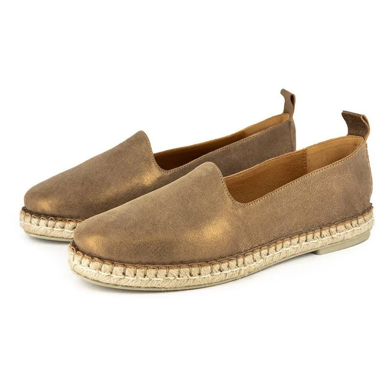 Tsonga Indzima Leather Espadrille Slip-On - Beige Spirit