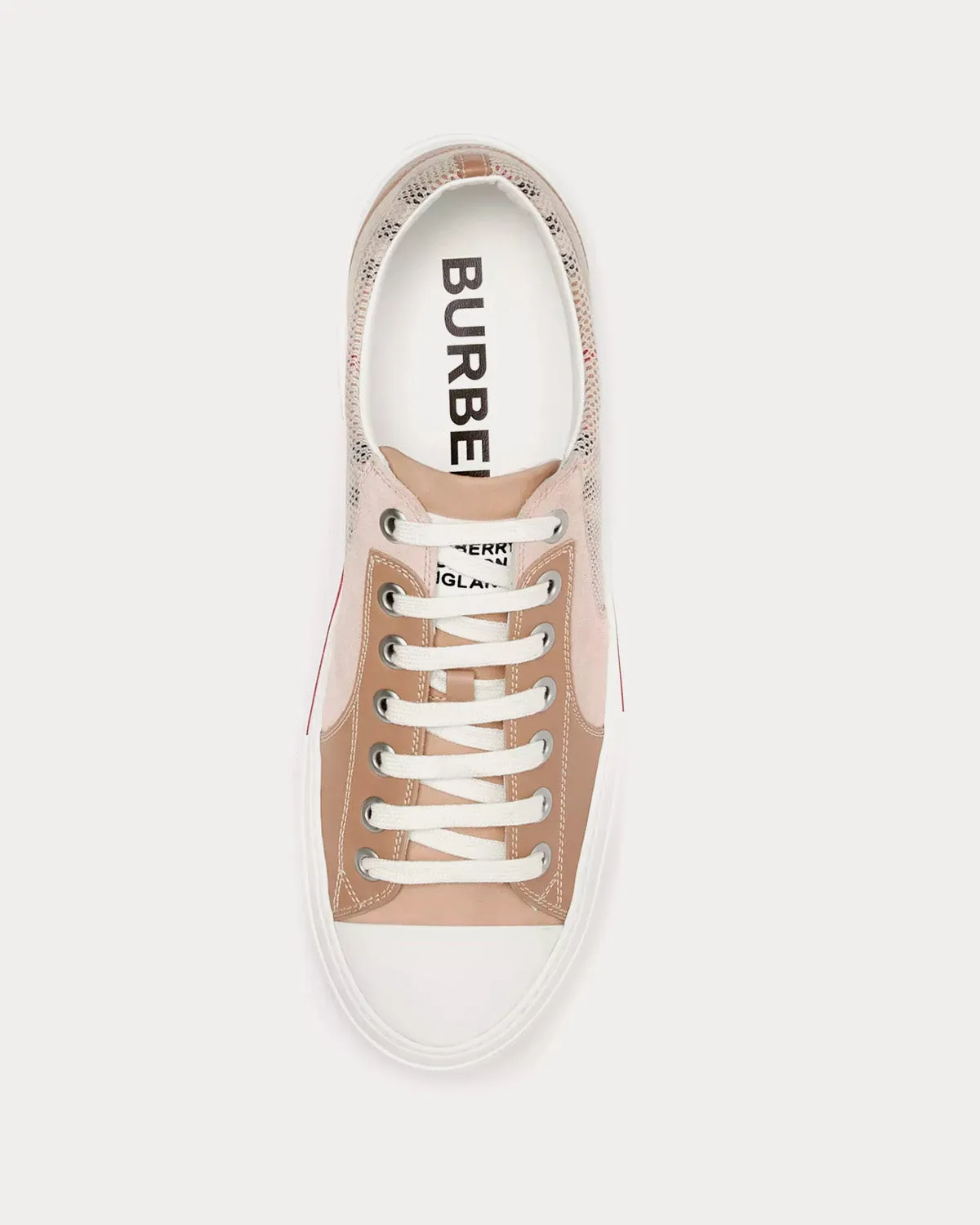 Vintage Check Mesh, Leather & Suede Beige / Archive Beige Low Top Sneakers