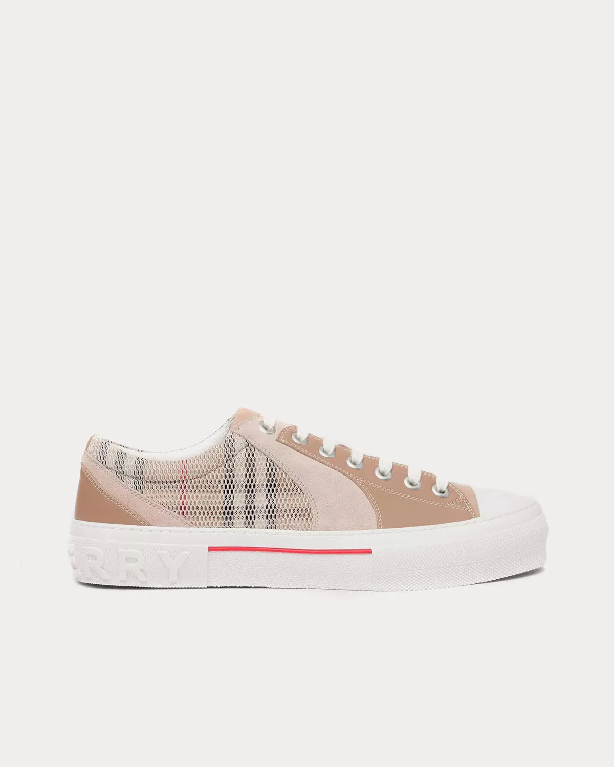 Vintage Check Mesh, Leather & Suede Beige / Archive Beige Low Top Sneakers
