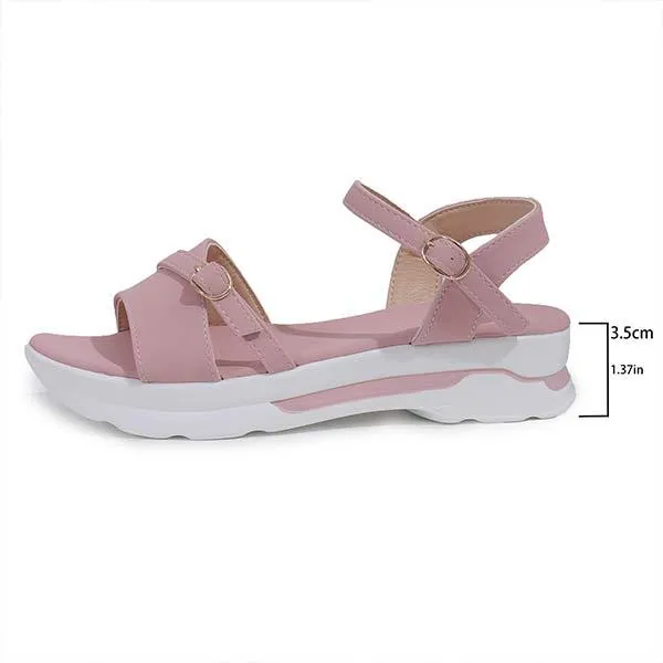 Women's Strappy Thick-Soled Wedge Sandals 92465921C